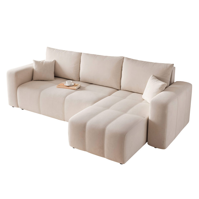 4 Seater Sofa Bed, Beige