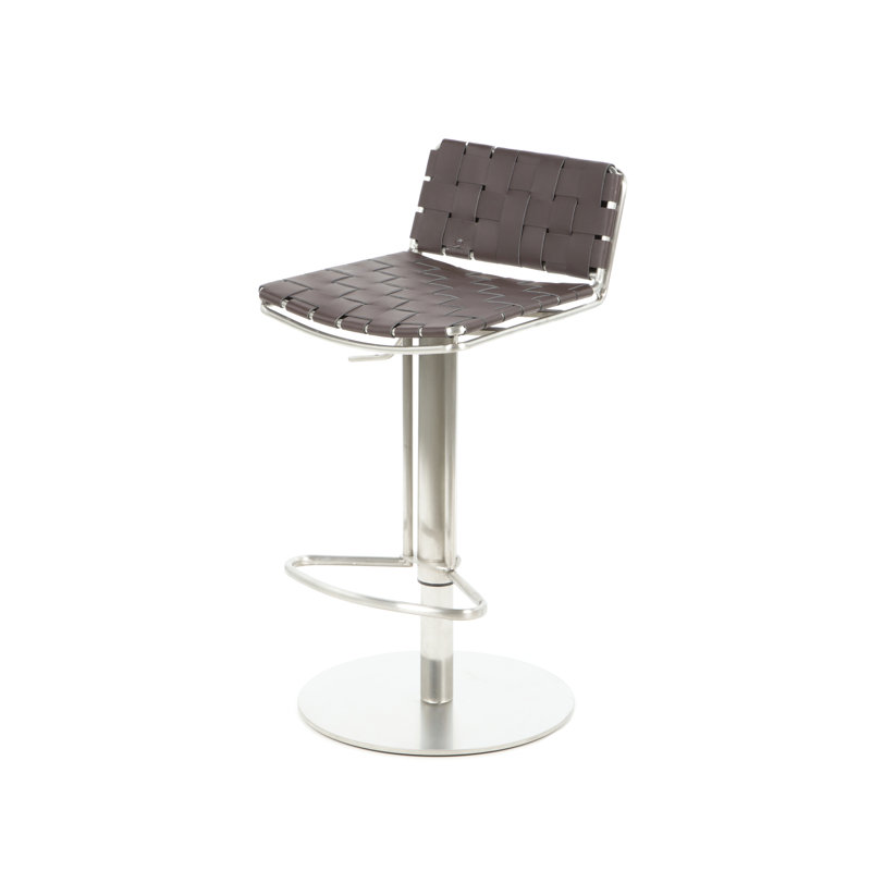Barber Upholstered Adjustable Height Counter Stool, Brown