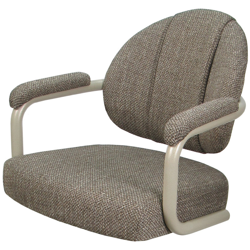 Tabouret de comptoir pivotant 26,00 po Gurtejveer, Beige, Cacao