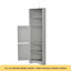 Grande armoire de coin pour salle de bain, armoire de rangement autoportante avec portes et tablettes réglables, panneau de fibres à densité moyenne, gris-1191917200