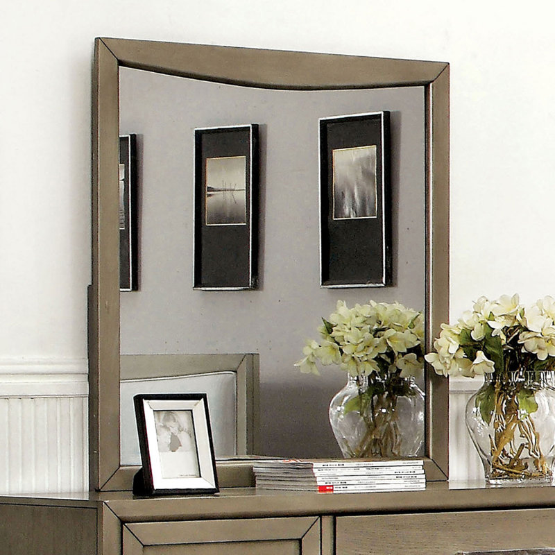 Grigor Wood Flat Wall Mirror