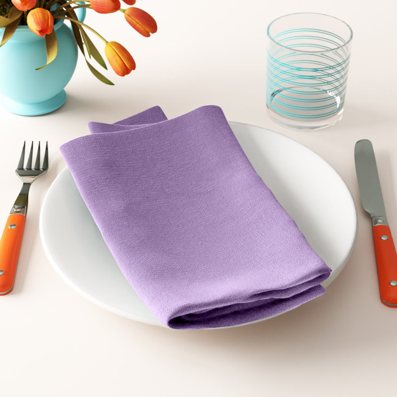 Polyester Square Napkin - Basics by Wayfair™, Black, Set of 10
