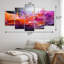 Ensemble de salon orange et orange abstrait fractal