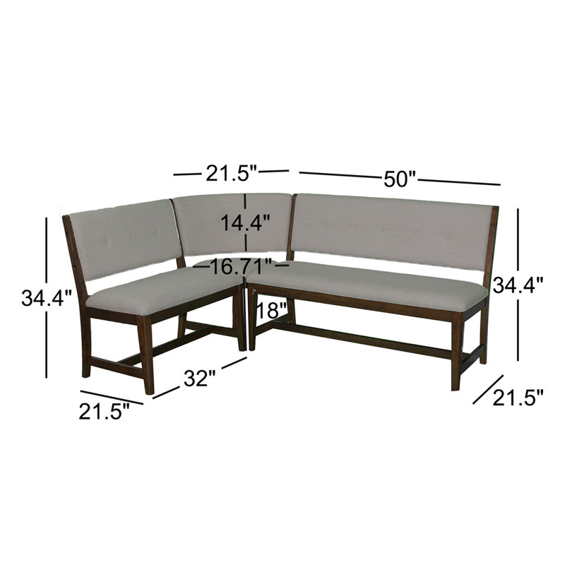 Banc de coin 3 pièces Christan