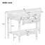 Console rustique demi-lune avec tiroir et tablette-1841738947