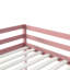 Lit mezzanine simple en bois massif et en bois d'hévéa avec échelle, plateforme de lattes renforcées