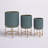 Luca Round Metal Modern Indoor Pot Planter Set