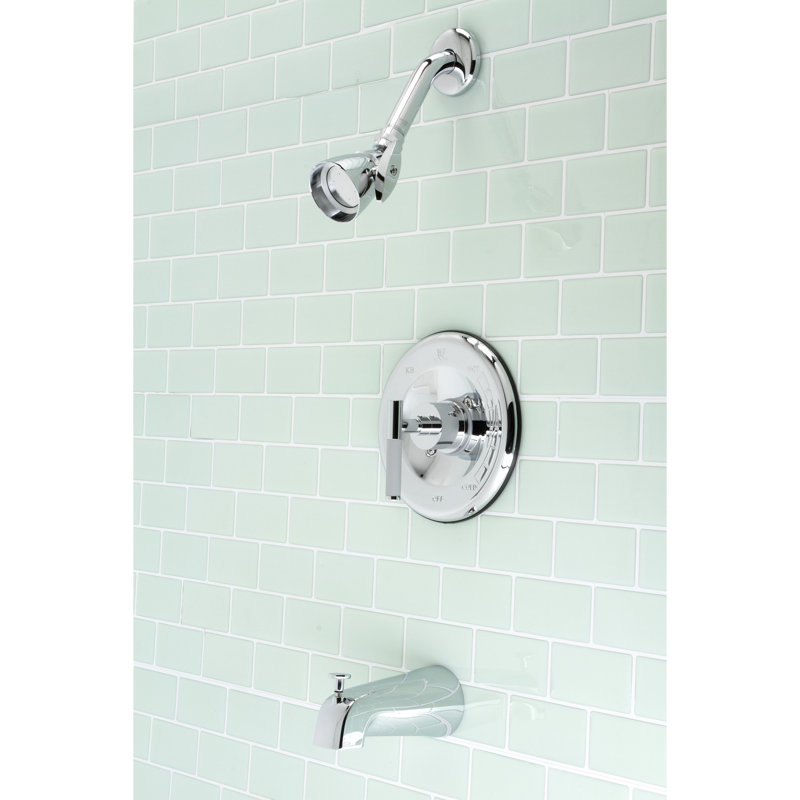 Kingston Brass Kaiser Single-Handle Pressure Balanced Tub and Shower Faucet, Polished Chrome