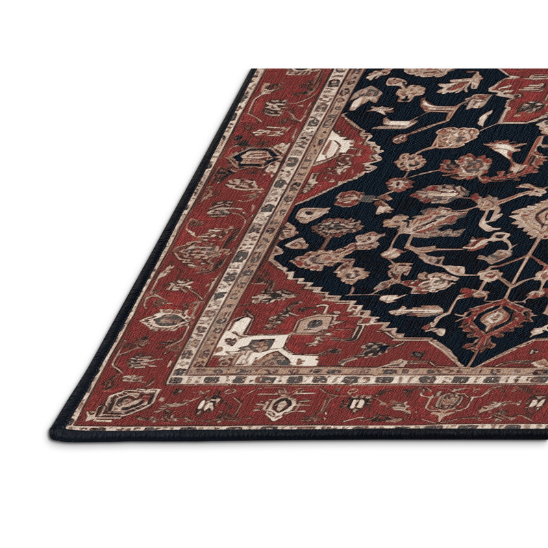 Tapis brun lavable à la machine, Carré 5 pi