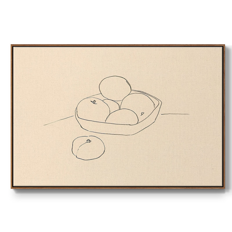 Fruit Line I, impression sur toile encadrée, H 25 po x l 37 po x P 2 po, Noyer