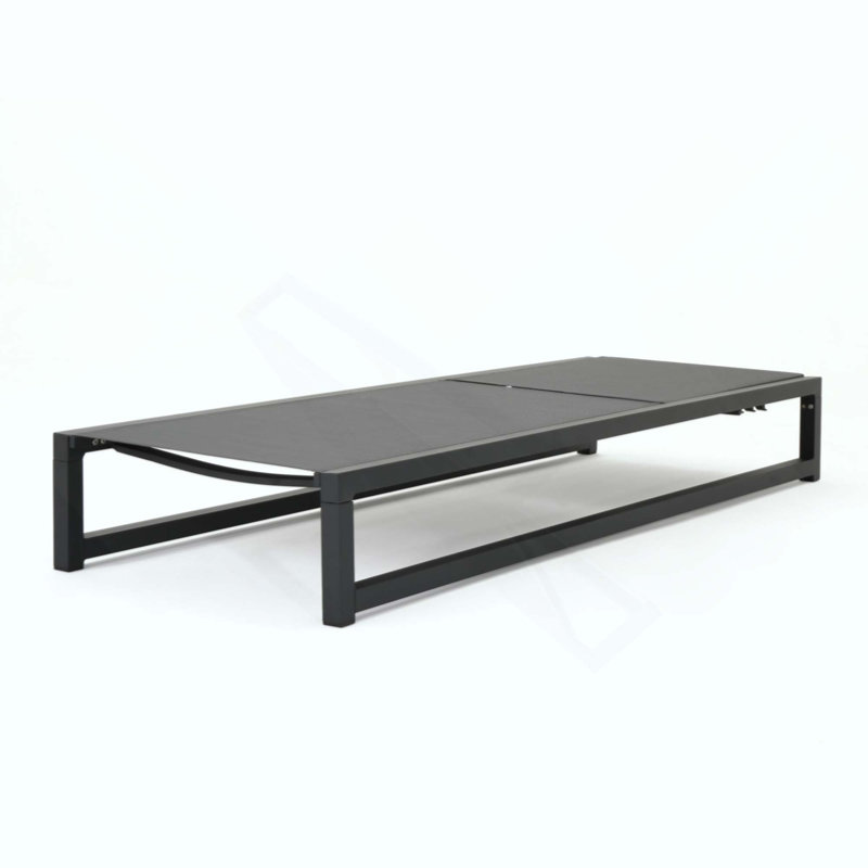 Adjustable Aluminum Chaise Lounge Set For Outdoor Relaxation, Weather-Resistant And Comfortable Seating, 1, Matte Black