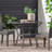 Grey Coated Iron Frame Patio Bistro Table, 1.00-Inch Glass Top, 41.34 In. Square, 29.22 High, 35.4 Lb Weight Tabletop Table With Covered Frame, Outdoor Use, Width & Depth, Height,