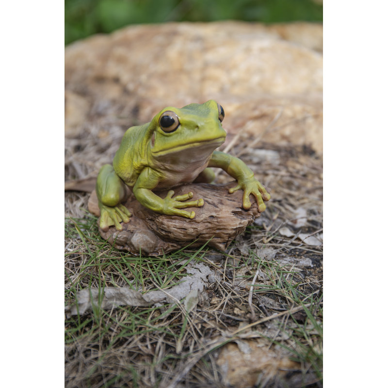 Green Polyresin Tree Frog Garden Statue