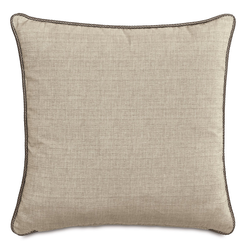 Coussin Rosecliff, Carré 27 po, Rayure taupe