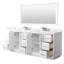 Strada 84" Freestanding Double Bathroom Vanity with Cultured Marble Top-1728916176-1728916180