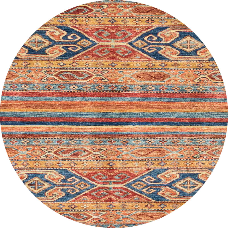 Abstract Indoor Rug, Round 6'