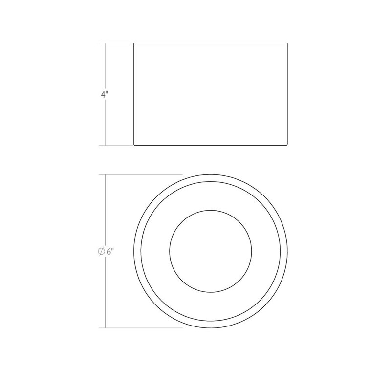 Ilios 1 - Light LED Flush Mount, 4" H x 10" W x 10" D, Satin White