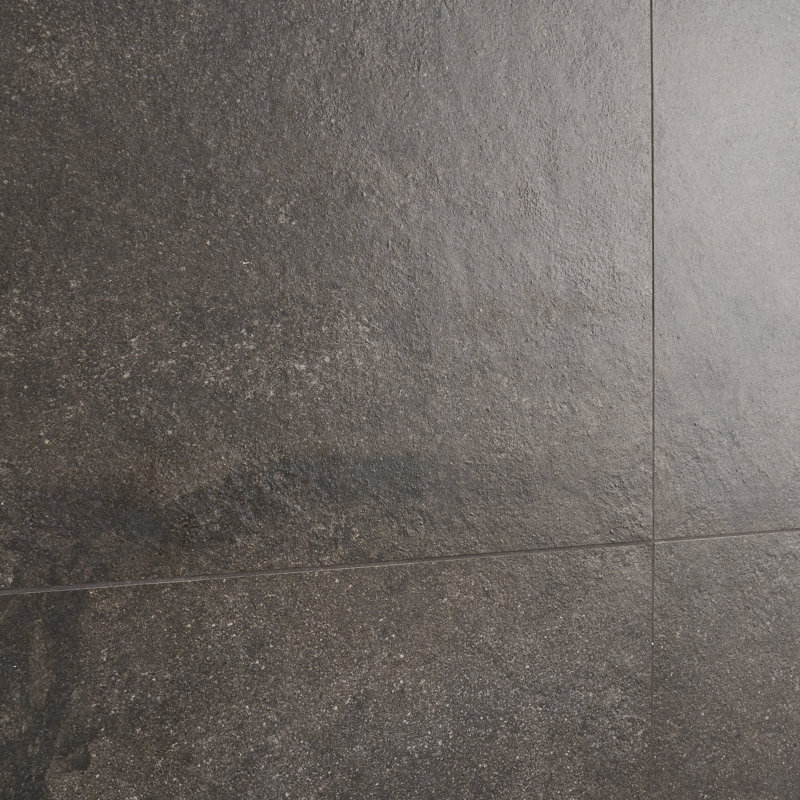 Carreau de porcelaine pour plancher et mur en calcaire mat 23,62 po x 23,62 po Mesa (15,49 pieds carrés / caisse), Noir