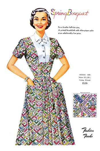 « spring bouquet » par mode frocks affiche rétro