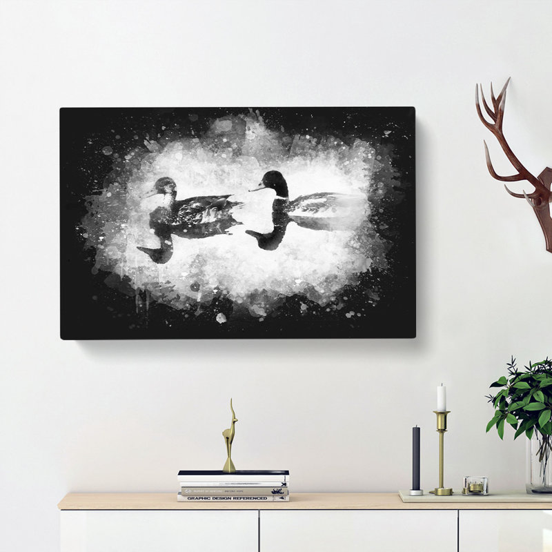Mallard Ducks - Wrapped Canvas Painting, 35cm H x 50cm W x 3cm D