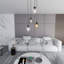 Cadi-Grace 4 - Light Black Cluster Pendant-251785396