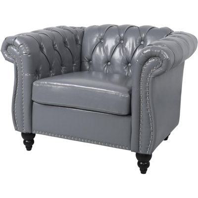 Dushyant Faux Leather Armchair