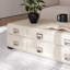 Design sense cream style solid wood coffee table