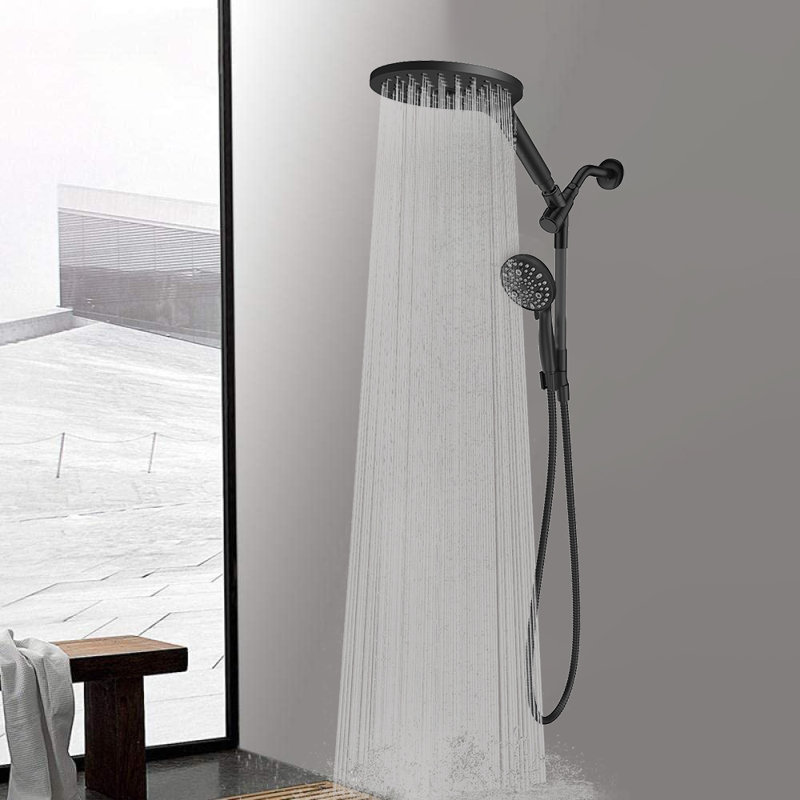 Luxurious Dual Shower Head Combination, Matte Black