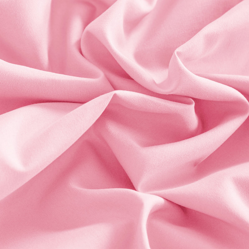 Fitted Bed Sheet Only, 1800 Brushed Microfiber Deep Pocket Fitted Sheet - NTBAY, Twin Fitted Sheet, Pink