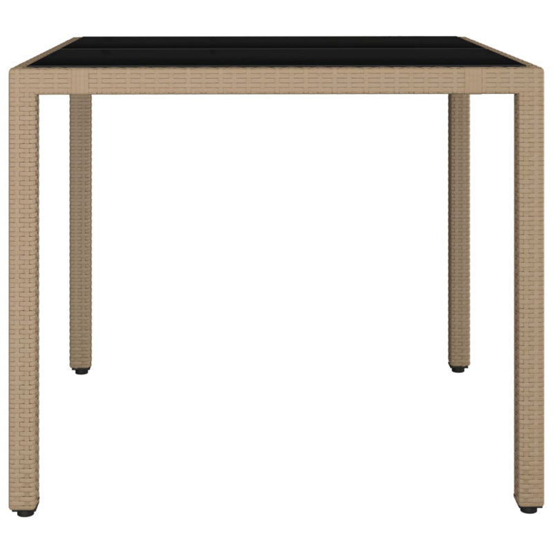 Lotje Square Wicker Outdoor Dining Table , 90cm cm W 90cm cm D