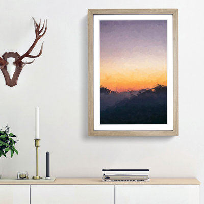 Sunrise in Vigolo Vattaro Italy in Abstract - Picture Frame Graphic Art Print