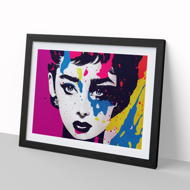 XH1022-8975X The Painted Woman Vol.1 Abstract - Single Picture Frame Print, 34cm H x 46cm W x 2cm D, Black Framed