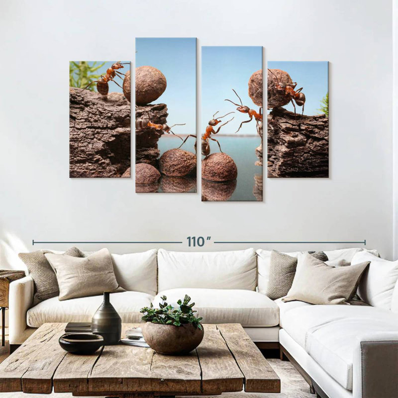 Brampt Ants Building Dam, 54" H x 84" W