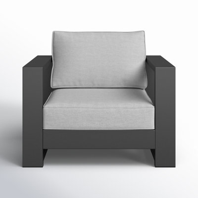 Hoyt 37.40” Outdoor Aluminum Armchair
