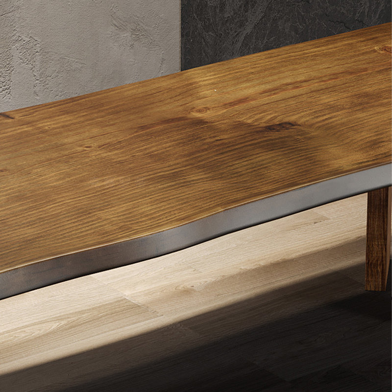 Table de salle à manger en bois massif noisette, H 29,53 po x L 70,87 po x l 31,5 po