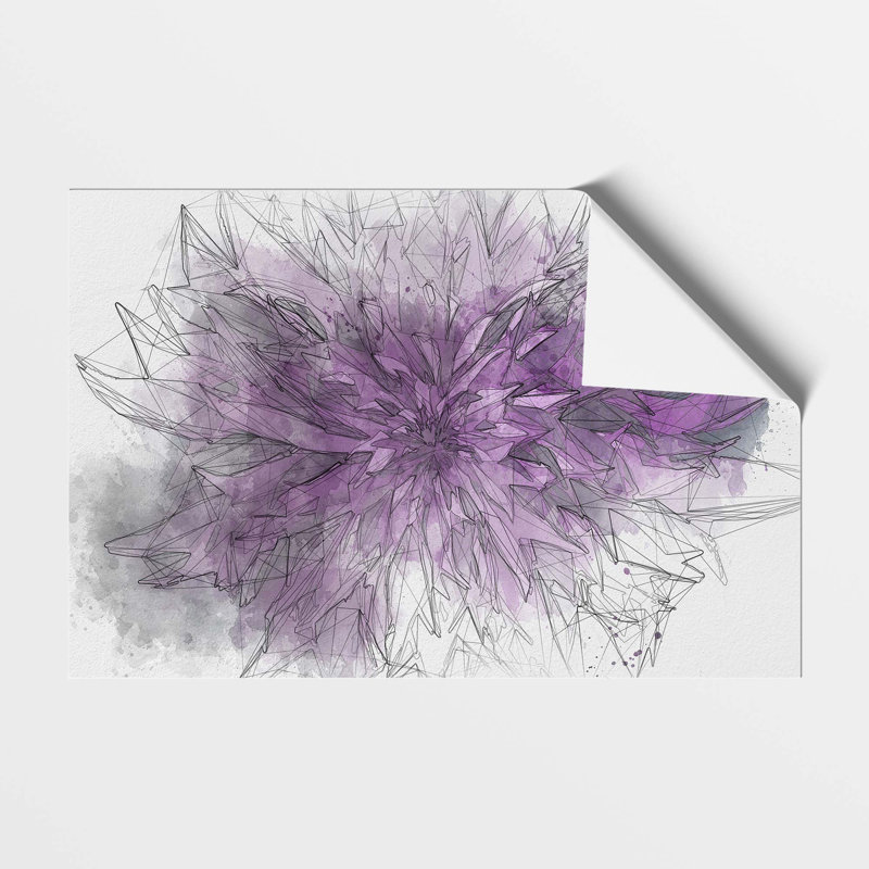 Striking Purple Flower - Frameless Print, 21 cm H x 29.7 cm W