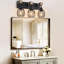 Wood Wall Sconce With Elegant Teardrop Cage, Industrial Black Vanity Lights Over Mirror For Living Room Bedroom Hallway