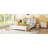 Marquece Wood Bed with Bookcase Headboard and LED Motion Sensor Light-115684238-115684237
