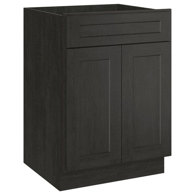 Cozy Design 24'' Single Bathroom Vanity Base Only, Shaker Charcoal