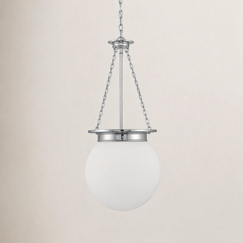Chachi 3-Light Sphere Globe Pendant, Polished Nickel