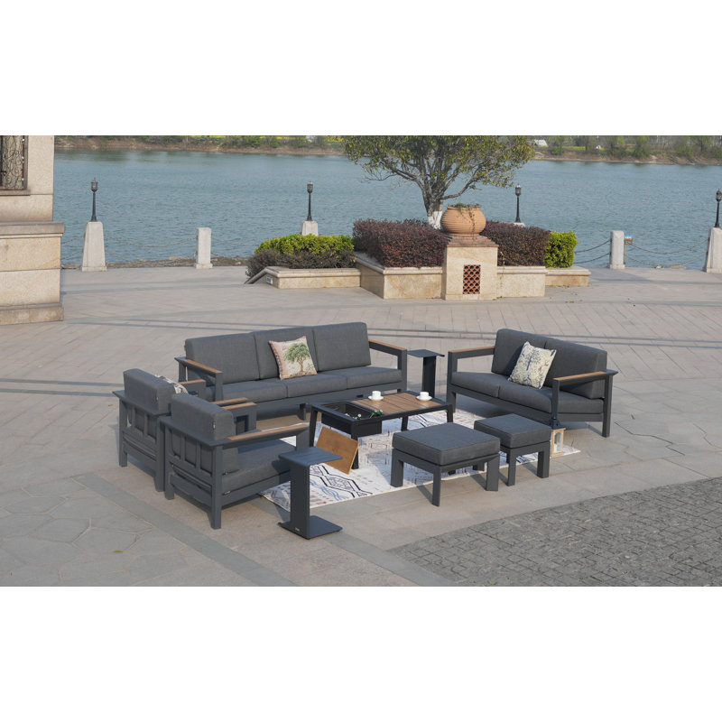 7 - Person Patio Conversation Set with Cushions