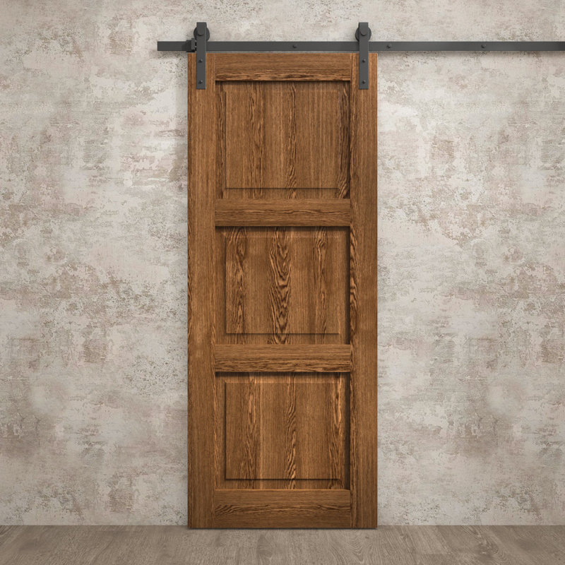 Porte de grange moderne | Ego 5010 | Ensemble de quincaillerie lourde pour rails | Portes intérieures solides, Chêne cognac