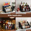 Étagère pour bouteilles de boissons alcoolisées, organisateur de sirop de café, support à vin pour comptoir à 3 étapes pour boissons alcoolisées, support de tablette rétro pour mini-bar, noir-116793688