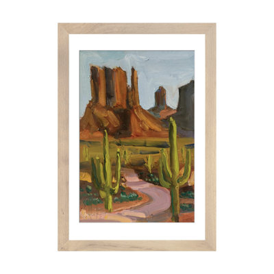 Paysage de canyon - reproduction d'art mural - papier d'art encadré