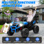 Voiture électrique bleue pour enfants 2V avec télécommande et lumières DEL bleues 24V-97871938