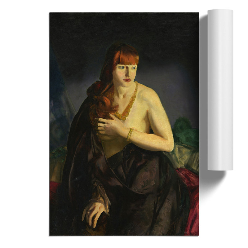 Nude with Red Hair by George Bellows - Unframed Painting, 59cm H x 42cm W x 0.1cm D