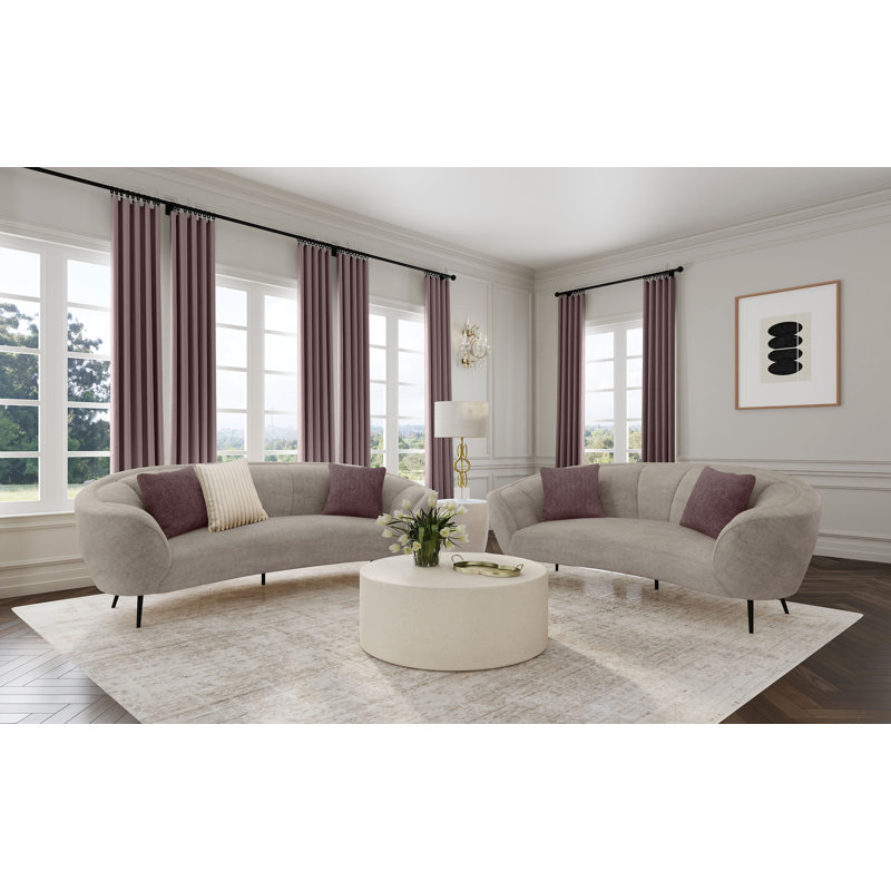 Ensemble de canapé rembourré 2 pièces Luxury Build - Tobitha