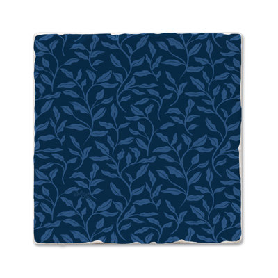 Sous-verre simple à carreaux Indigo Sea Créez votre propre collection