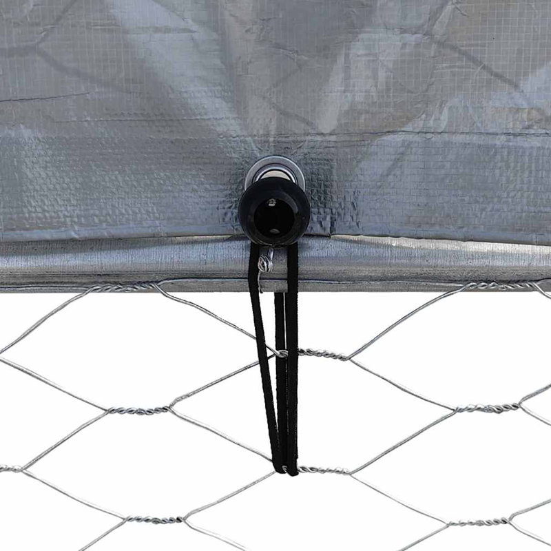 Cage à poulet avec toit et porte en acier galvanisé Fraz