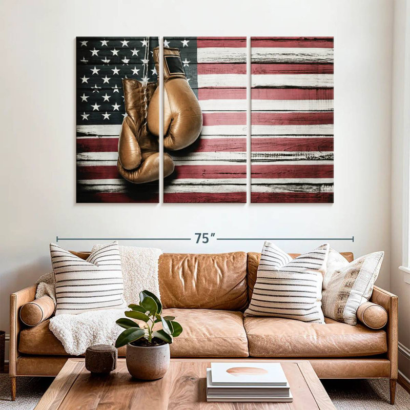Borges American Boxing, 42" H x 65" W